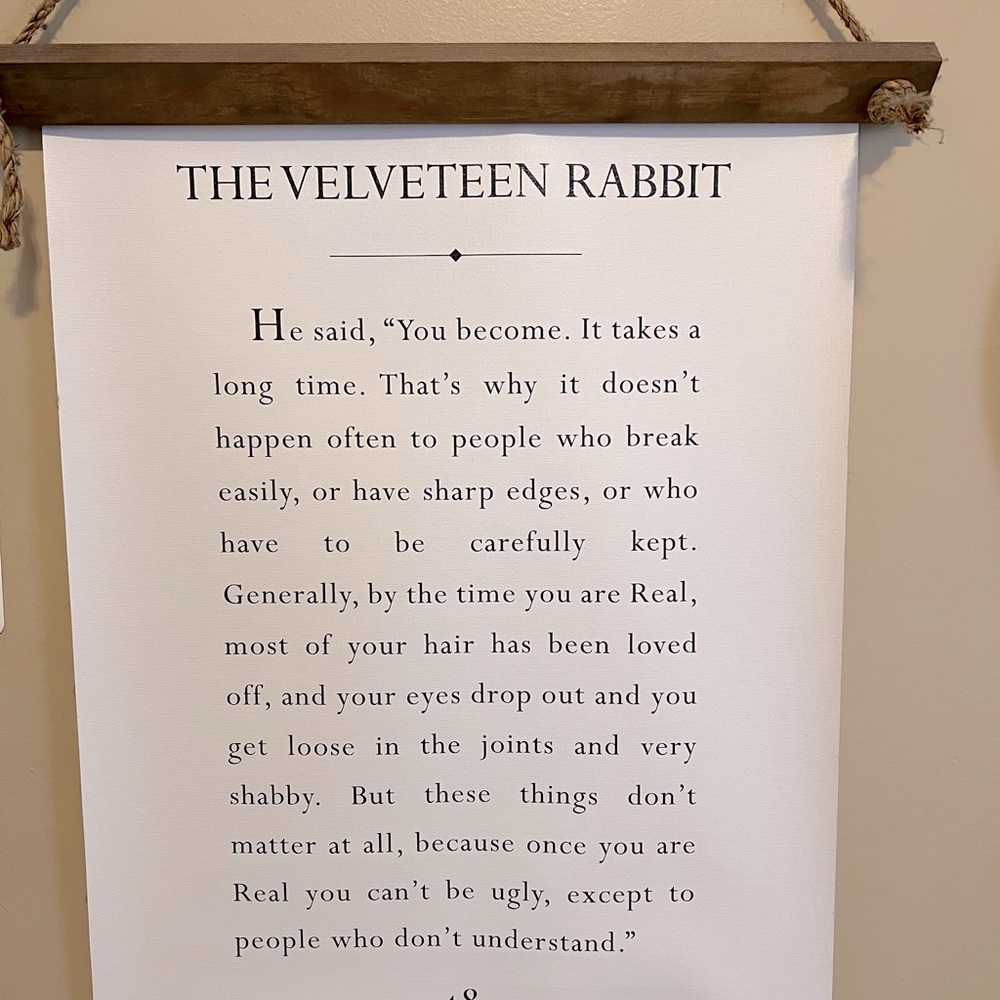 Velveteen Rabbit wall decor